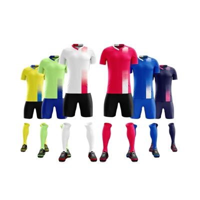 China High Quality Quick Dry Soccer Training Mens Kids Tank Tops Uniform Kits Custom Designs Sublimation Football Sportswear Sets And Socks for sale