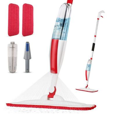 China 380ml Capacity Microfiber Spray Mop Dry Wet Hardwood Kitchen Floor Mop for sale