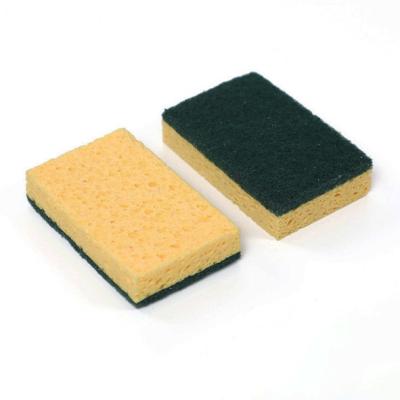 China Tejido de esponja de celulosa de doble capa Ultra absorbente de secado rápido Tejido limpio de cocina para lavar platos y fregar macetas en venta