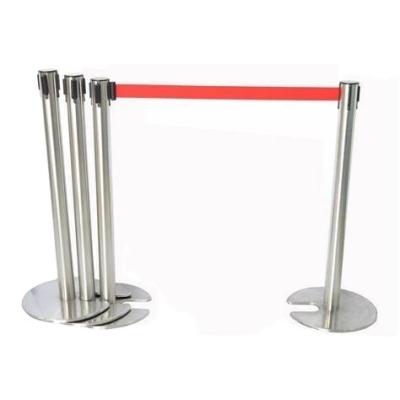 China Crown Control Posts Line Crowd Control Pedestrian Crowd Control Brackets Rope Barrier Iron Pole Or Stainless Steel NC; GUA 100CM EKM Tape for sale