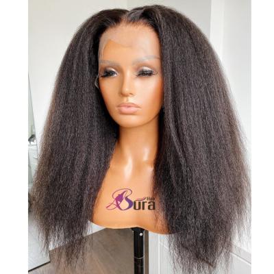 China Curly Straight Hair Wigs Bleached Straight Full Lace Wigs Knots Brazilian Hair Lace Front Wig for sale