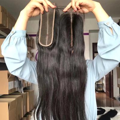 China Small Knots 2*6 Lace Up Closure Hair Extensions 2*6 Lace Up Closure Zxy-70601 for sale