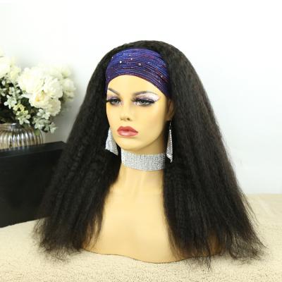 China Brazilian Virgin Hair Wigs Headbandwigs Deep Curly Curly Straight Human Hair Wigs For Black Women for sale