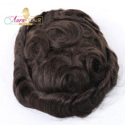 China Cheap Glueless Malaysian Natural Transparent Human Hair Toupee Q6 Mens Hair 6 Color Real Hair 21-8-18 Inches for sale