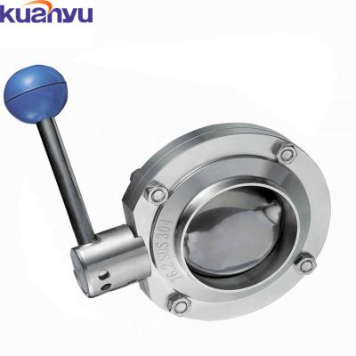 China Factory direct China 304 304L sanitary 316 1/4' to 4' stainless steel l handle butterfly valves DN15-DN200 for sale