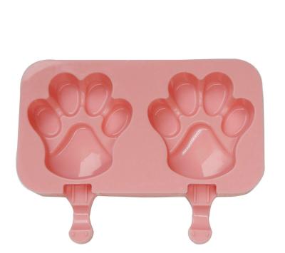 China Diy Viable Popsicle Mold With Bear Paw Cake Mold Cute Cover Silicone Mold Christmas for sale