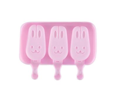 China Viable Silicone Ice Lattice Rabbit Ice Cream Mold DIY Ice Cream Mold Cake Molds for sale