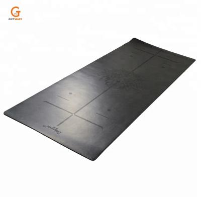 China Sweat-absorbed And Anti-Slip Natural Eco PU Customize Yoga Friendly 4mm Thick Waterproof Mat Wholesale for sale