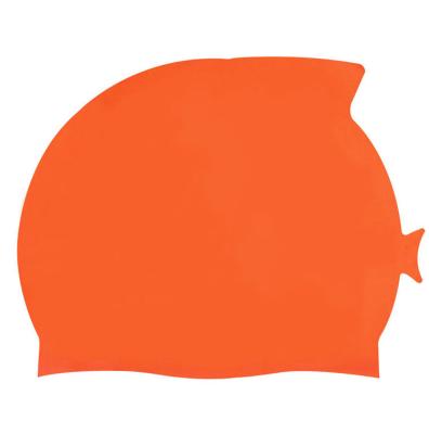 China Eco-Friendly Cartoon Children's Swim Cap Silicone Fish Shapes Custom Swim Cap Swim Cap for sale