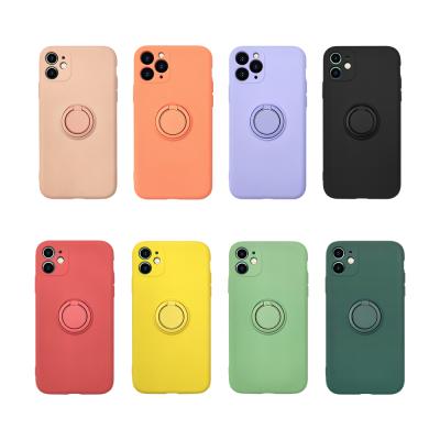 China TENCHEN Anti-drop Colorful Soft Touch TPU Case With Phone Case Stand Holder Display Stand Phone Case for sale