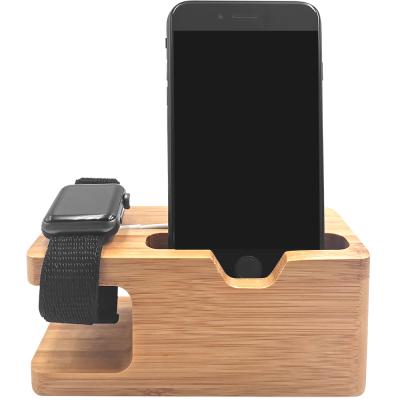 China TENCHEN Multi-Function Natural Wooden Stand Holder Phone Accessories for sale