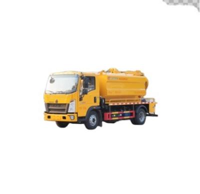 China Q235 Carbon Steel Stainless Steel 6Tons Fecale Truck Sewer Cleaning Truck With High Pressure Flushing for sale