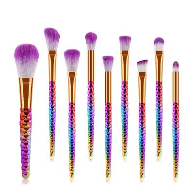 China Angular Blush 2021 New 10 PCS Private Label Customized Color Best Luxury High Quality White Cheap Price Colorful Custom Makeup Brush Set for sale