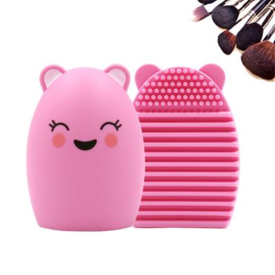 China Beauty Care Makeup Tools Makeup Brush Cleaning Tool 2021 Egg Silicone Material Professional Cleaning Environmental Friendly Insurance for sale