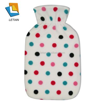 China Natural Rubber Plush Fur Soft Plush Hot Water Bottle With Cover BS1970:2012 for sale