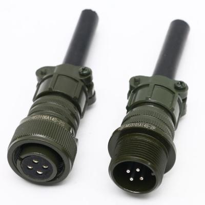 China Military Spec Automotive Pin Connector 14S-2 MS 5015 Male Cable 4 to wire Amphenol connectors for sale