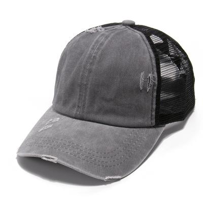 China Men's And Women's Four Seasonsprint Cotton Sports Specialties Retro COMMON Distressed Soft Hat Top for sale