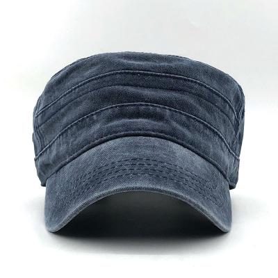 China COMMON Flat Surface Promotional Custom Cotton Military Hats for sale