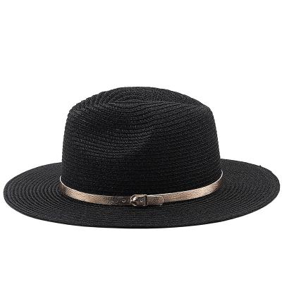 China Straw Hats Sun Straw Braid Floppy Fedora Beach Women Men Summer Unisex Comfortable Spring Outdoor Breathable Straw Hats for sale