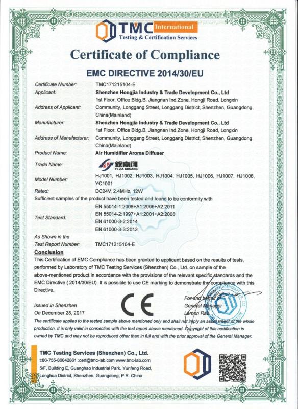 CE - Shenzhen Hongjia Industry & Trade Development Co., Ltd.