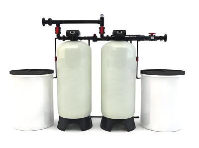 China Reliability Two Tank Water Softener System Equipment / 2 Stage Water Softener For Industrial Boilers for sale