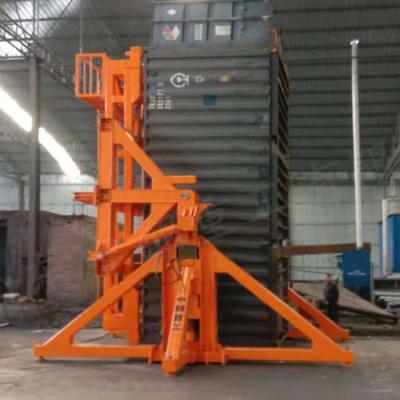 China Einfach flip mobile Container Flipper mit Kohlenstoffstahl Container Tilter zu verkaufen