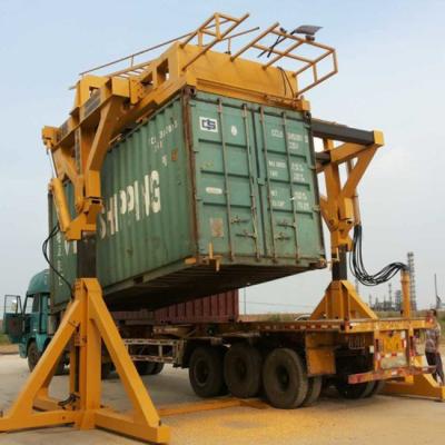 China Heavy Duty Container Specific Flipper Machine With 0-90 Degrees And 0-180 Degrees Flip Angle for sale