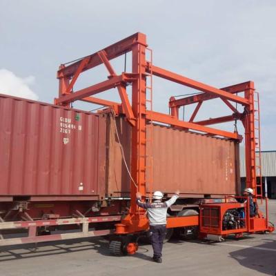 China 20ft Container Loading Equipment with Dual Rotation Capability and Carbon Steel Construction for sale