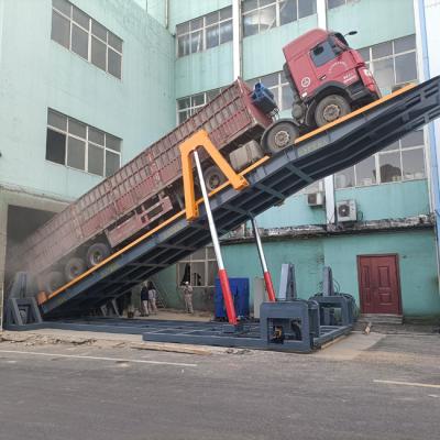 China Bulk Handling Truck Unloading Platform Backward Flip Solution For Any Location for sale