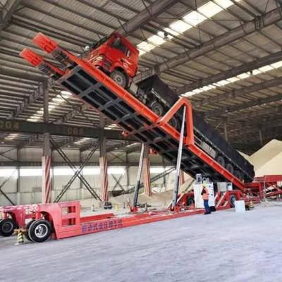 China Side and Backward Flip Hydraulic Tilt Deck Unloader 1T-100T for Pollution Free Truck Operation for sale