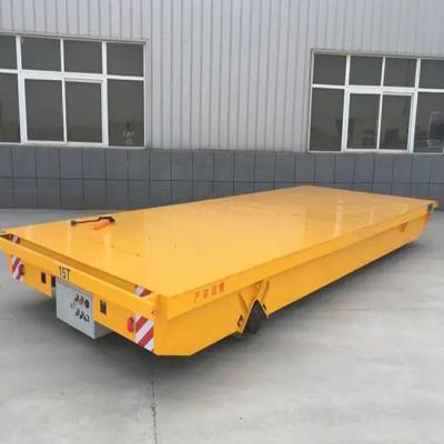 China Electric Flatbed Trackless Transfer Trolley Customizable Heavy Duty Material Carts for sale