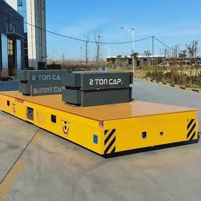 China Trackless Electric Industrial Transfer Trolley Flatbed Load Transfer Trolley for sale