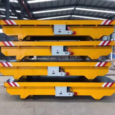 China Customizable  Trackless Transfer Trolley Electric Flatbed With Steel Frame for sale