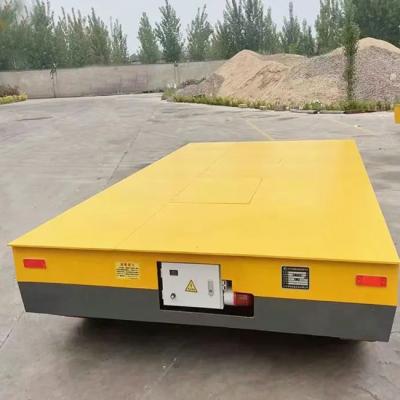 China Electric Flat Car Forward Backward Left Turn Right Turn Pivot In Place Material Transfer Trolley for sale