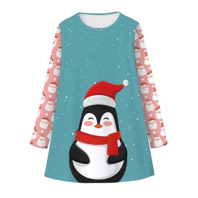 China Lovely Kids Breathable Clothes Cotton Babies Dress In Long Sleeve Cartoon Style Dresses for sale