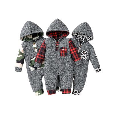 China Newest 100% Cotton Baby Clothes Infant Hooded Romper Baby Boy Overalls Toddler Baby Clothes Romper for sale