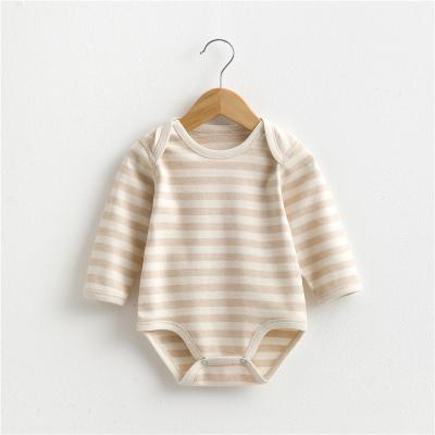 China Wholesale Newborn Infant Cotton Organic Long Suit 100% Cotton Baby Spring And Autumn Long Sleeve Romper for sale