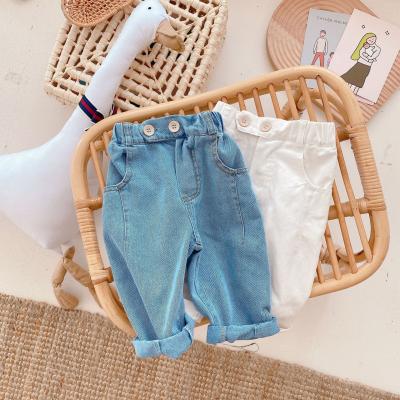 China Boutique clothing baby boy QUICK DRY button pants wholesale fashion kids denim pants baby pants fancy for sale