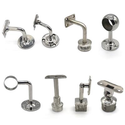 China Modern Wall Mounted Stainless Steel Stair Railing Pipe Bracket Railing Bracket for sale