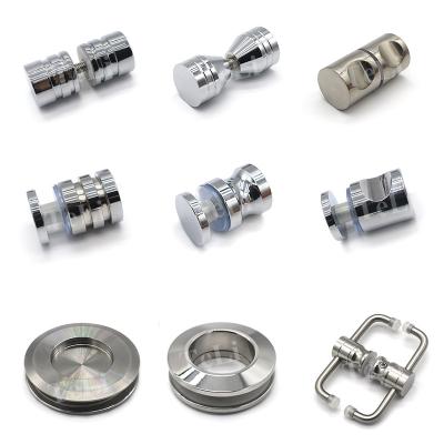 China Top Quality Modern Polished Bathroom Aluminum Alloy Door Shower Glass Door Knob for sale