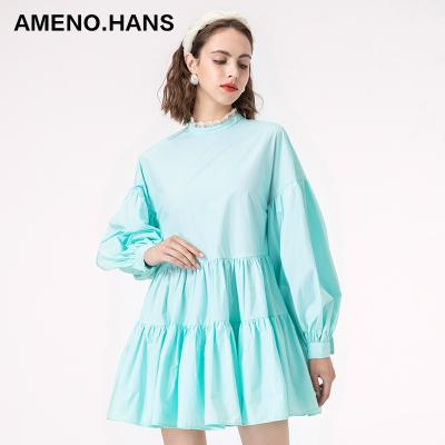 China Fashion Ladies Anti-Static Elegant Casual Sexy O-Neck Dress Long Sleeve Women Dresses for sale