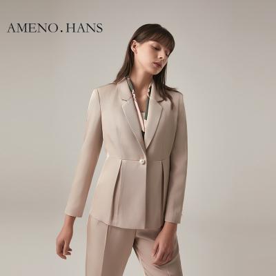 China 2022 Anti-wrinkle OEM Office Women Elegant Suit Pencil Pants Matching Blazer Set for sale