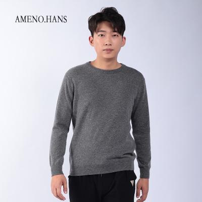 China High Quality Fashion Boys Sweater Design Popcorn Gray Pullover O-Neck Sweater for sale