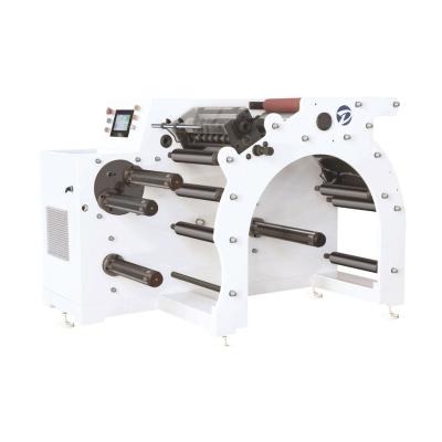 China SR-550 High Accuracy Hotels Thermal Paper Printed Label Roll Slitting Rewinding Machine for sale