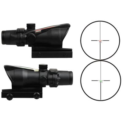 China 4X32 Fiber Source Optic Scope Riflescope Dot Illuminated Etched Reticle Tactical Red Sight Scope For Hunting HY9113/HY9114 for sale