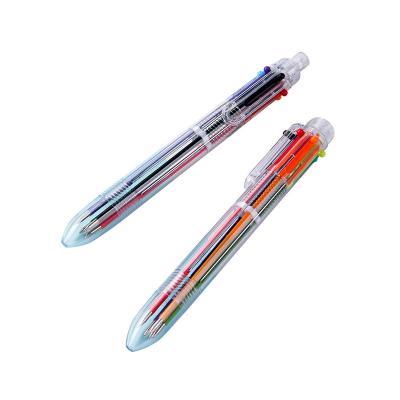 China office & School pen 6 in 1 color plastic ballpoint pen for writing school office business supplies for sale