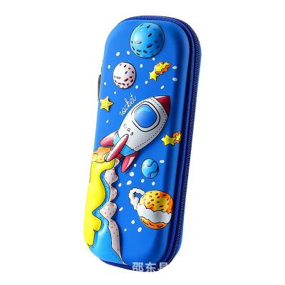 China Cute and Creative Cartoon 3D Rabbit Rainbow Horse Astronaut Rabbit Large Capacity Pencil Case for sale