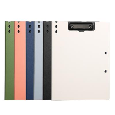 China PP Single and Double Clip Board Folder Horizontal Vertical Clip A4 Information Book Student Office Supplies Stationery for sale