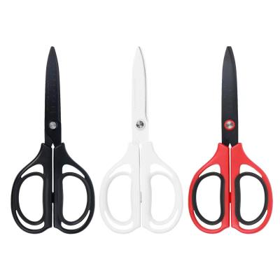 China Stainless Steel Safety Creative Strong Air Elastic Fluorine Plated Non-Stick Scissors for sale