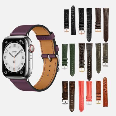 China Fanshion Galaxy One Piece Studded German Vegan Nubuck Leather Watch Straps For Apple for sale